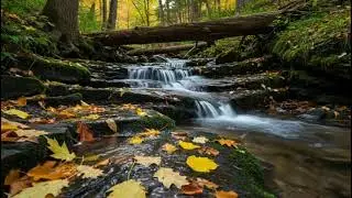 Relaxing Forest Stream with Mossy Rocks | Calming Nature Sounds
