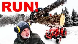 FIREWOOD PROCESSOR BLOCKBUSTER 15-20+HP ACTION!