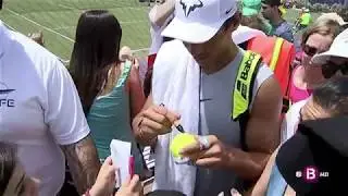 Rafa Nadal prepara Wimbledon en las pistas del Mallorca Open WTA