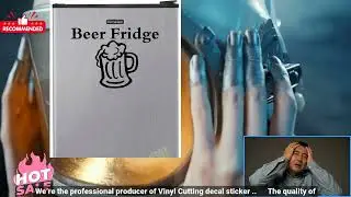 2251832283809495 Beer Fridge Vinyl Decal Sticker for Mini Refrigerator Decoration
