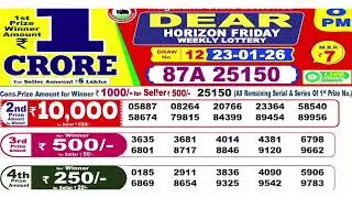 Nagaland Start Lottery Result Start Lottery Today 8pm Sambad Live 23/01/2026 Lottery Today lottery