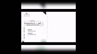 Introduction to DC and AC Electrical Circuits Booklet