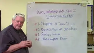 Woodturning 201, Part 3 completing the bottom by removing the tenon