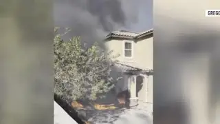 CAUGHT ON CAMERA: No injuries reported in west Las Vegas home fire