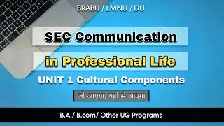 Communication In Professional Life Semester 3 in Hindi / English | Cross culture communication