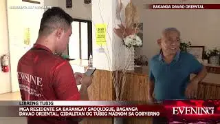 Mga residente sa Barangay Saoquigue, Baganga Davao Oriental, gidalitan og tubig mainom sa gobyerno