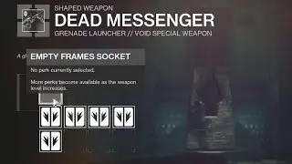 Crafted weapon frames glitch on Dead Messenger