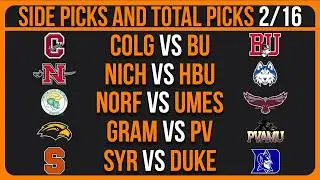 College Basketball Picks & Predictions Today 2/16/26 | NCAAB Picks Today