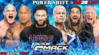 Roman Reigns The Rock & Goldberg vs Brock Lesnar Seth Rollins & Cody Rhodes | Power Shift | WWE 2K25