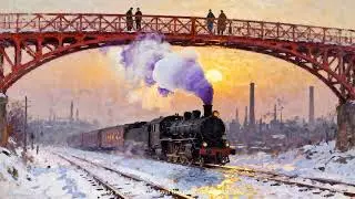 Monet's Winter Journey: A Nostalgic Steam Train Ride | Visual Poems