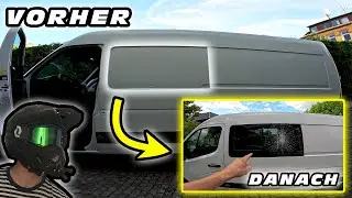 FENSTER im MOTORRADCAMPERVAN selber einbauen! Renault Master Seitenfenster nachrüsten
