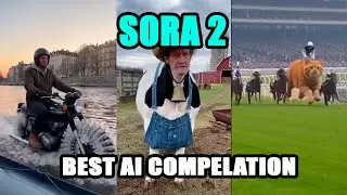 Giant Cat Racing Horses?! Sora 2 is Insane 😹