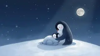 Sleepy Penguin 🐧 | Soft Lullaby for Babies to Fall Asleep Fast (1 Hour)