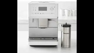 Miele Counter Top Coffee Maker. Insert Drip Tray Message