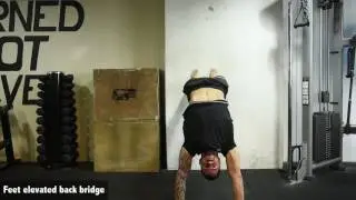 Feet elevated back bridge