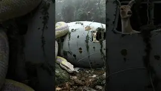 Unbelievable Jungle Discovery: Lavender Albino Python & Plane Wreck#shorts