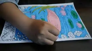 Coloring Picture of Ducks in a Pond of Blooming Pink Lotus Flowers 1   Down The Rabbit Hole
