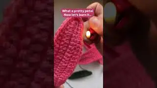 Crochet tips:burn the yarn carefully to give it a better finish حرق الخيط بيخليه احسن #crochetflower