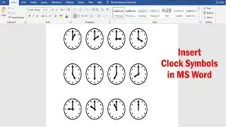 How to Insert Clock Symbols in MS Word