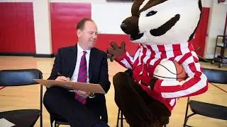 UW basketball head coach Greg Gard and Bucky make a Game Plan...