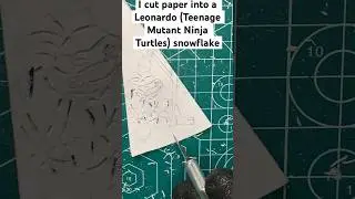 I cut paper into a Leonardo (Teenage Mutant Ninja Turtles) snowflake