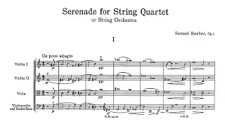 [Score] Samuel Barber - Serenade for Strings, Op. 1 (1928)