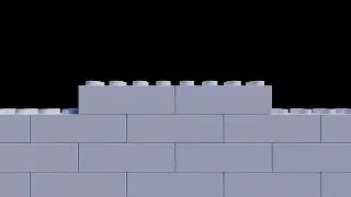 Lego Brick Wall Stop Motion Animation Transition - Royalty Free Stock Footage