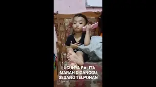 LUCUNYA BALITA MARAH MARAH SEDANG TELPONAN DIGANGGU