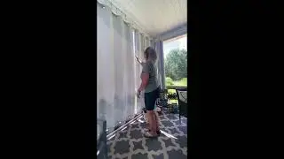 DIY Privacy Screen Porch Curtains Under $200!! Large Screen Rooms