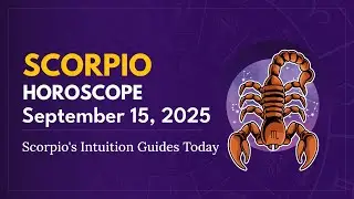 Daily SCORPIO Horoscope (September 15, 2025) ♏️ 🌟 Scorpio's Intuition Guides Today