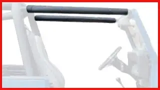 Rampage Roll Bar Pad and Cover Kit for Windshield Attachment Braces  Pair, Black Denim  769115