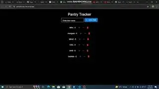 Pantry Tracker