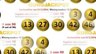 Eurojackpot Zahlen - Ziehung vom Freitag 23.12.2016