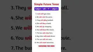 Simple Future Tense | 10 Easy Examples with Rule | Learn English Grammar for Beginners