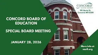 Concord Board of Education - Special Board Meeting 1-28-26