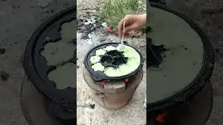 Green Pancake Cooking Process #Farming #Shorts #Pancake