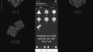 rolando um d100 at&eacute; tirar um 100 dia 7 e 8#rpg#shorts