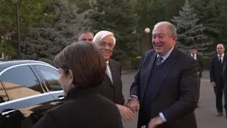 Greek President Prokopios Pavlopoulos holds farewell ceremony