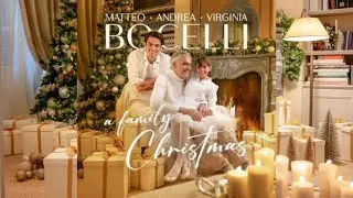 Away in a Manger - Andrea, Mateo & Virginia Bocelli (Karaoke backing track lyric video)