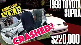 Supra MKIV crash loses control. #jza80 #toyotasupra #mecum2025 #mecumauctions #toyotausa #2jz