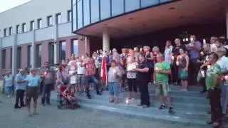 Żory: protest żorzan przed Sądem Rejonowym