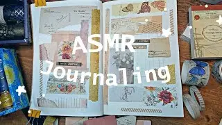 ASMR calm n cozy daily journaling // vintage diary decoration ✨