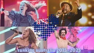australia 🇦🇺 in eurovision - my top 11 (20215-2025)