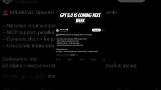 GPT 5.0 is ckming next week! OpenAI announces GPT5.0 launch next week! #gpt5 #openai #ai