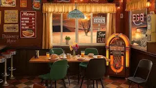 Cozy Roadside Diner day version 🥞 ASMR Ambience (cooking, desert storm, diner sounds) 🌵