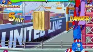 CPS2 - Marvel Super Heroes - Captain America combo