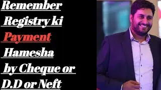 Remember Registry ki payment by cheque,d.d, next,karey#property #cheque #jaroor #buying #
