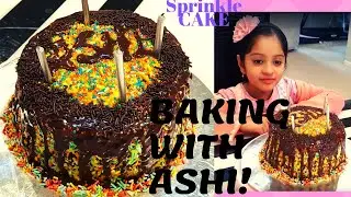 Sprinkle Overloaded Cake/ Baking with Ashi My Friend/ Chocolate Drip Cake With Sprinkles #cake🎂
