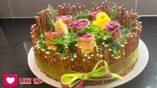 Համեղ աղցան Սուրբ Զատկի սեղանին/Een heerlijke salade op de paastafelВкусный салат на пасхальный стол