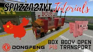 Minecraft DFAC Truck box body open pig transport Tutorial